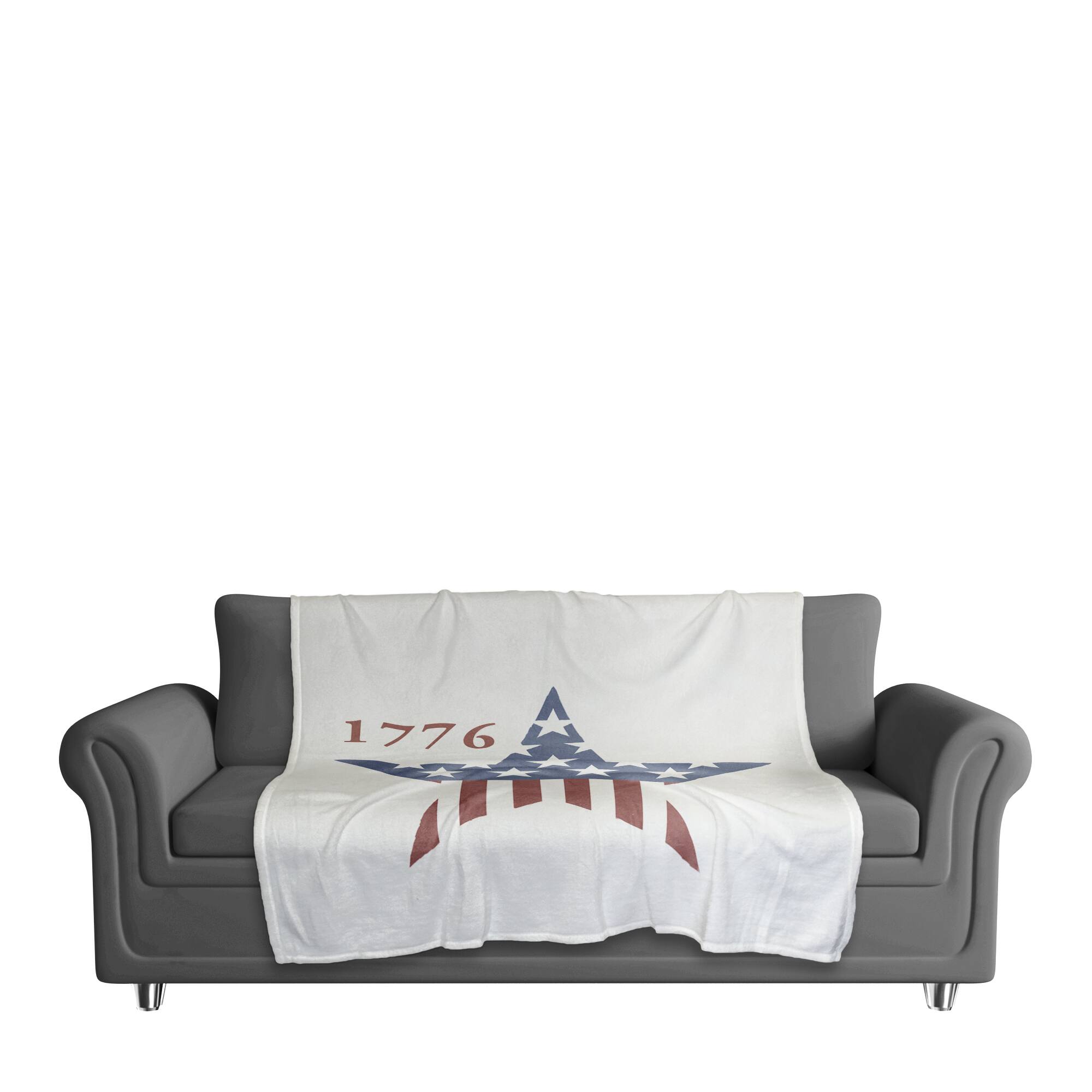 1776 Star Coral Fleece Blanket